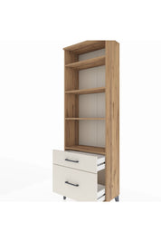 Arges Dolap 4 Raflı 2 Çekmeceli 60x30x182 Çam-Aytaşı