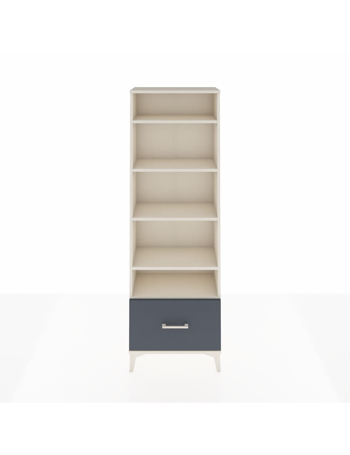 Arges Dolap 5 Raflı Tek Çekmeceli 60x30x182 Aytaşı-Antrasit