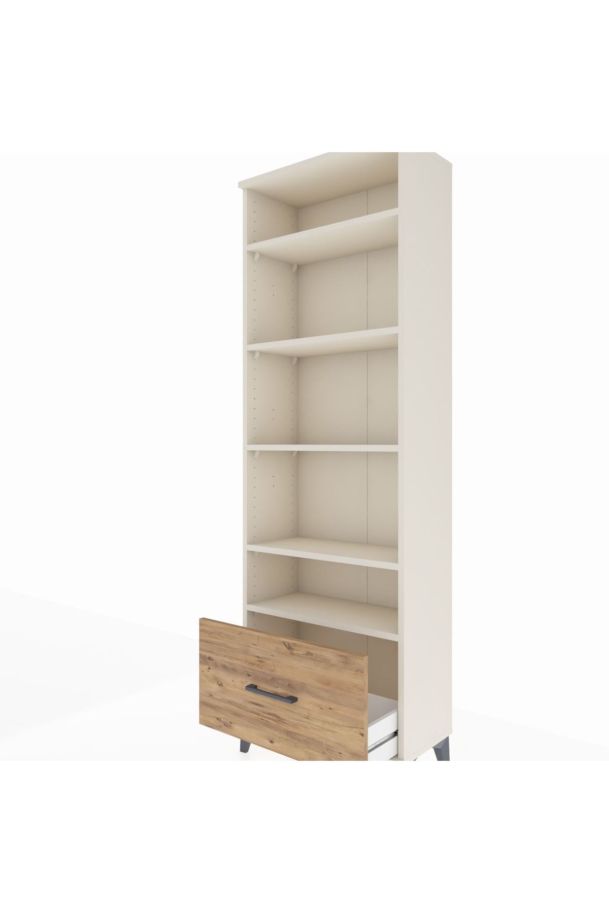 Arges Dolap 5 Raflı Tek Çekmeceli 60x30x182 Aytaşı-Çam