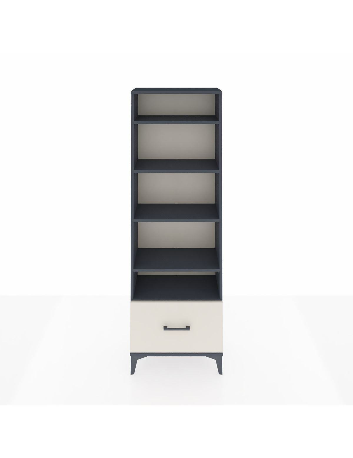 Arges Dolap 5 Raflı Tek Çekmeceli 60x30x182 Antrasit-Aytaşı