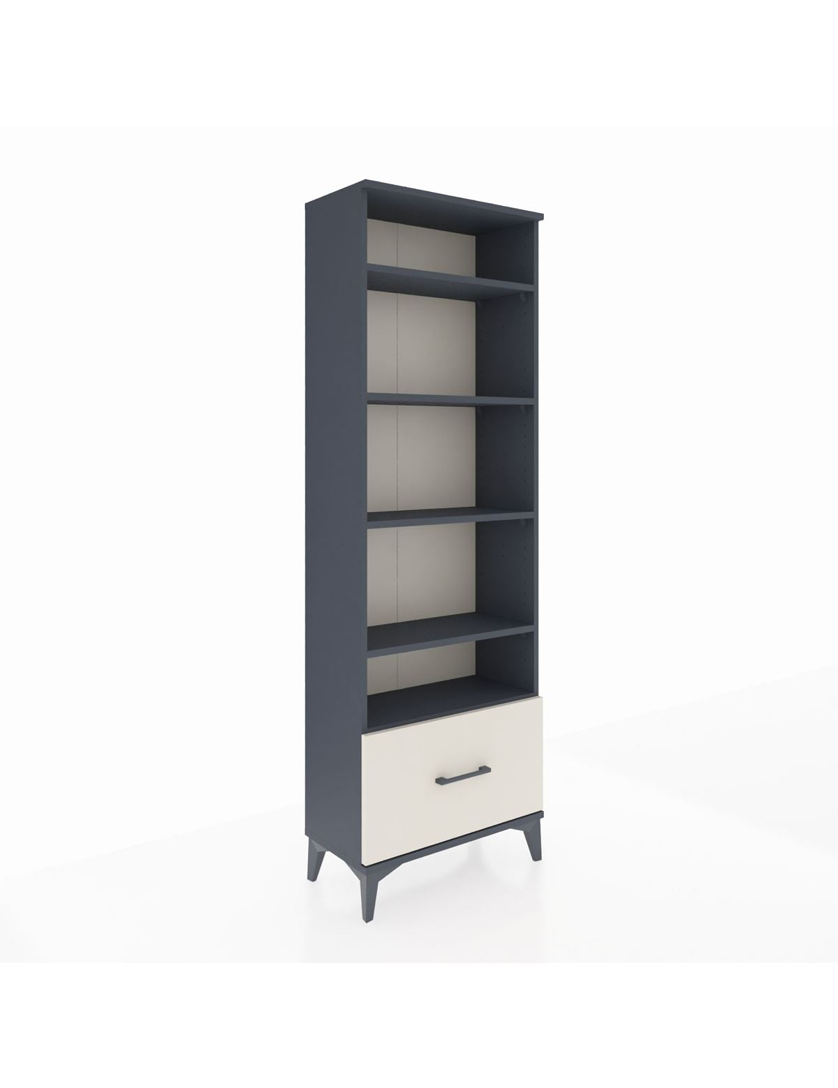 Arges Dolap 5 Raflı Tek Çekmeceli 60x30x182 Antrasit-Aytaşı