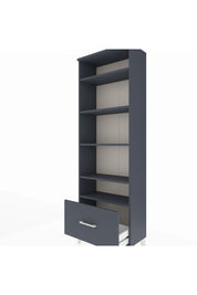Arges Dolap 5 Raflı Tek Çekmeceli 60x30x182 Antrasit-Antrasit