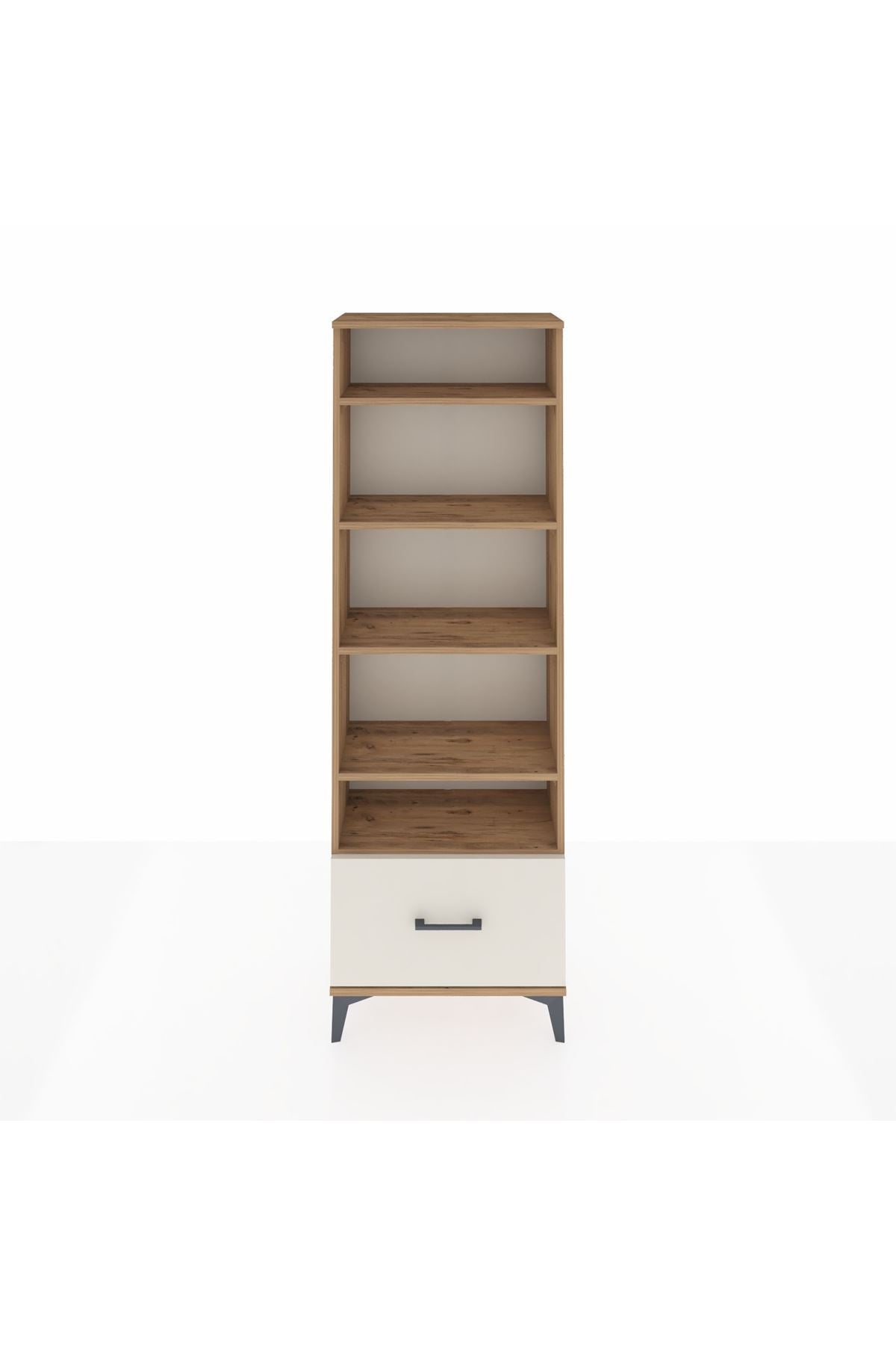Arges Dolap 5 Raflı Tek Çekmeceli 60x30x182 Çam-Aytaşı