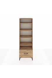 Arges Dolap 5 Raflı Tek Çekmeceli 60x30x182 Çam-Çam