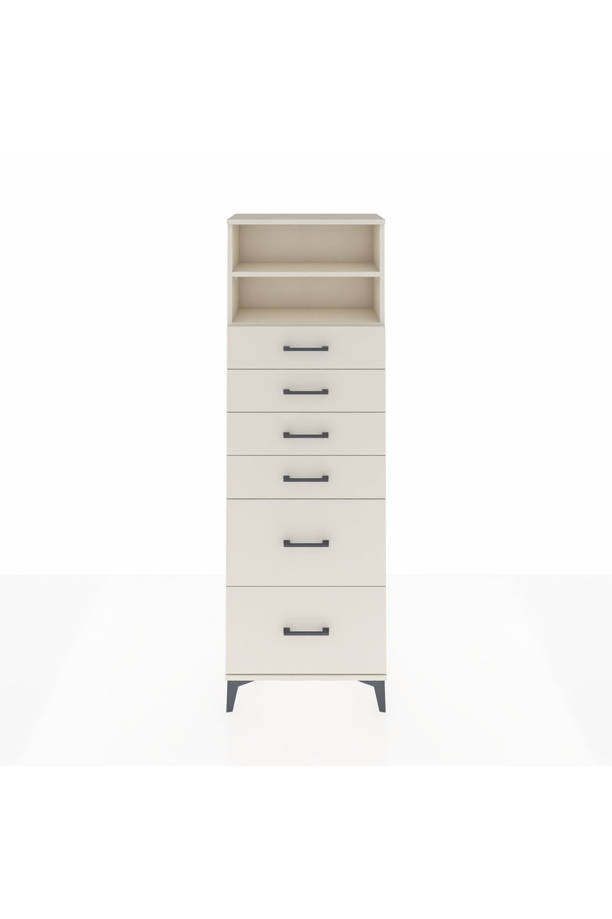 Arges Dolap 2 Raflı 6 Çekmeceli 60x30x182 Aytaşı-Aytaşı