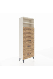 Arges Dolap 2 Raflı 6 Çekmeceli 60x30x182 Aytaşı-Çam