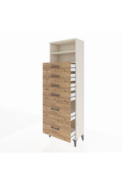 Arges Dolap 2 Raflı 6 Çekmeceli 60x30x182 Aytaşı-Çam