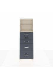 Arges Dolap 2 Raflı 5 Çekmeceli 60x30x182 Aytaşı-Antrasit