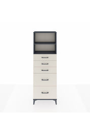 Arges Dolap 2 Raflı 5 Çekmeceli 60x30x182 Antrasit-Aytaşı