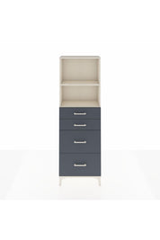 Arges Dolap 2 Raflı 4 Çekmeceli 60x30x182 Aytaşı-Antrasit