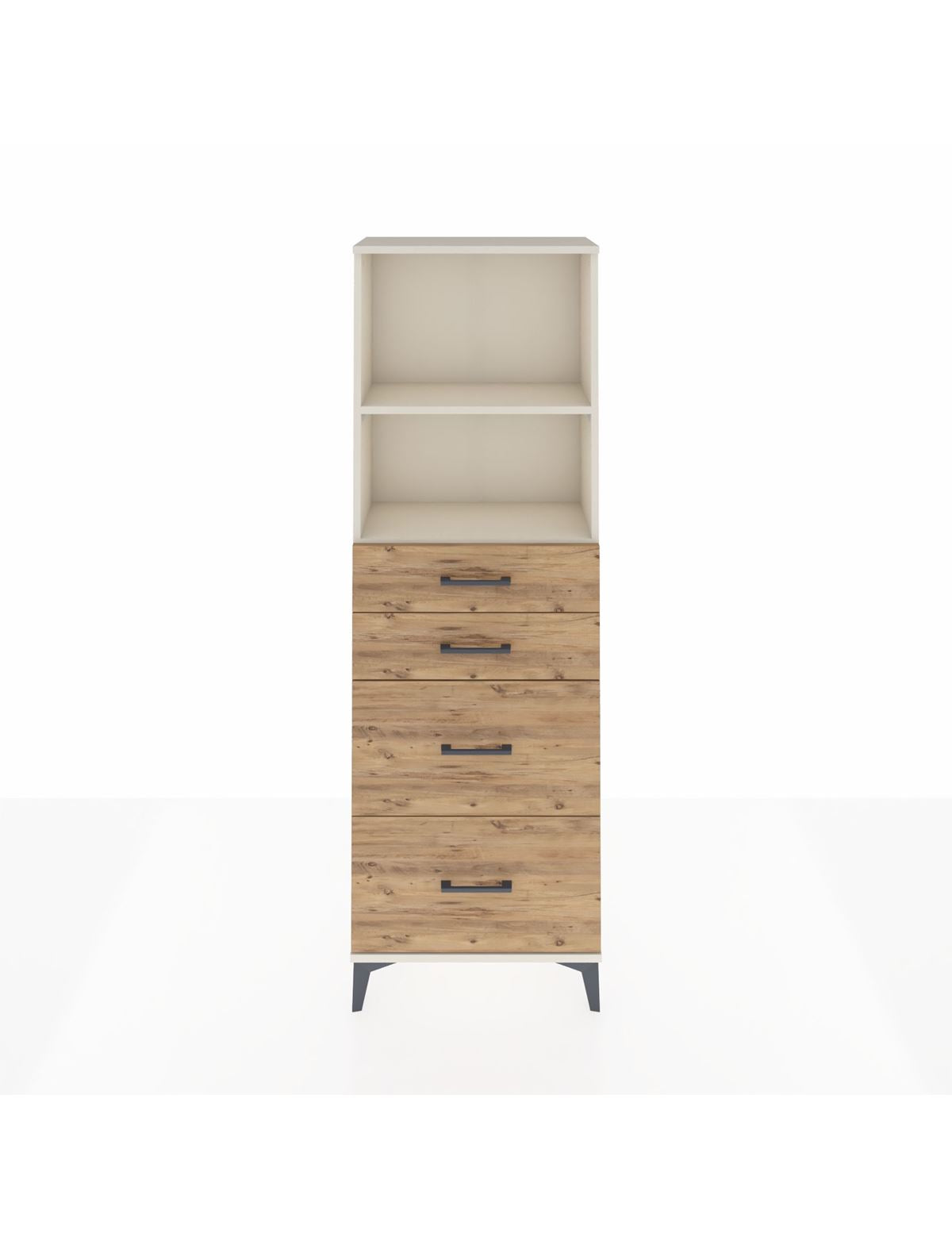 Arges Dolap 2 Raflı 4 Çekmeceli 60x30x182 Aytaşı-Çam