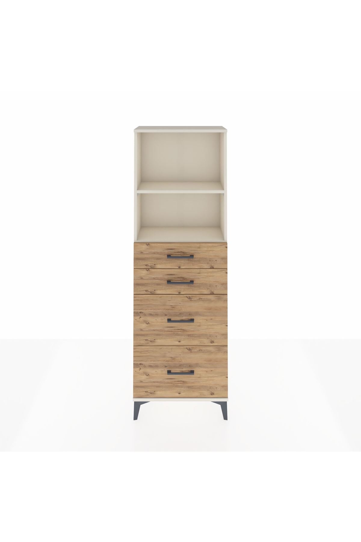 Arges Dolap 2 Raflı 4 Çekmeceli 60x30x182 Aytaşı-Çam