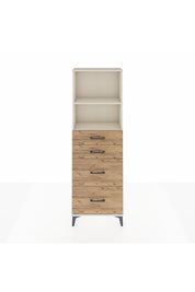 Arges Dolap 2 Raflı 4 Çekmeceli 60x30x182 Aytaşı-Çam