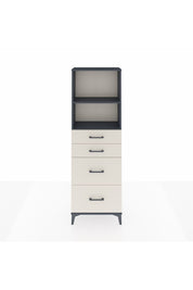 Arges Dolap 2 Raflı 4 Çekmeceli 60x30x182 Antrasit-Aytaşı