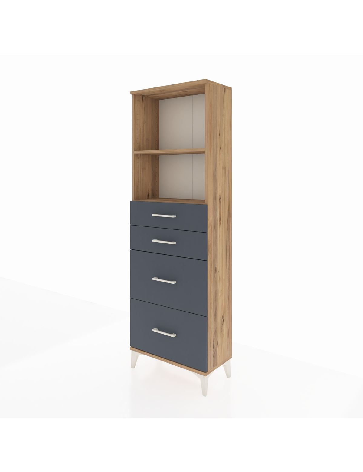 Arges Dolap 2 Raflı 4 Çekmeceli 60x30x182 - S23M047V8A