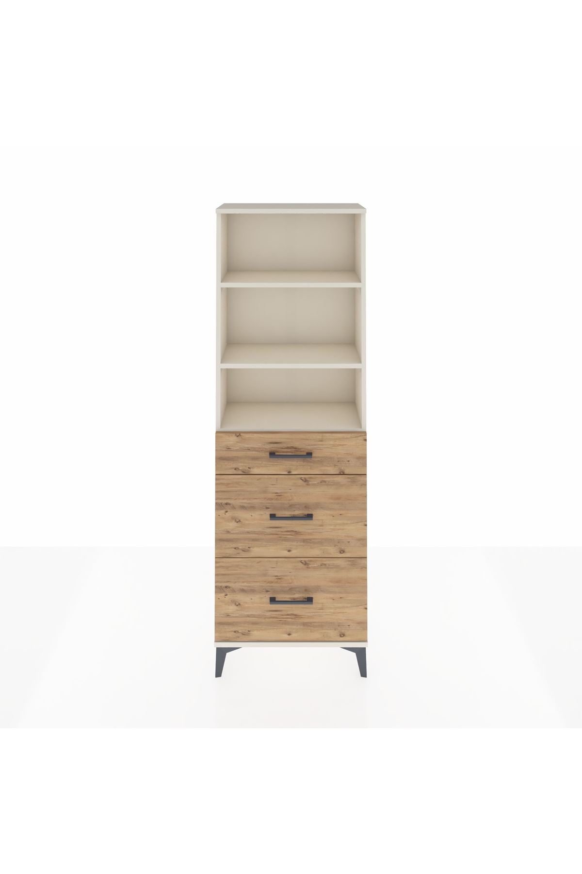 Arges Dolap 3 Raflı 3 Çekmeceli 60x30x182 Aytaşı-Çam