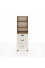 Arges Dolap 3 Raflı 3 Çekmeceli 60x30x182 Çam-Aytaşı