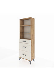 Arges Dolap 3 Raflı 3 Çekmeceli 60x30x182 Çam-Aytaşı