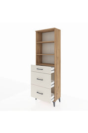 Arges Dolap 3 Raflı 3 Çekmeceli 60x30x182 Çam-Aytaşı