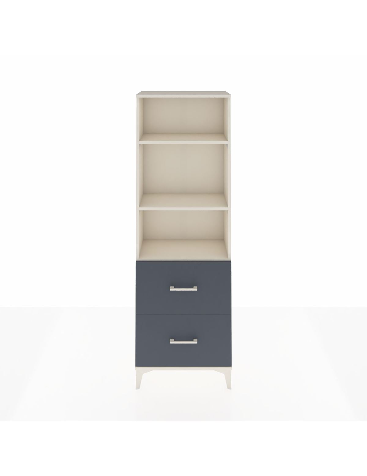 Arges Dolap 3 Raflı 2 Çekmeceli 60x30x182 Aytaşı-Antrasit