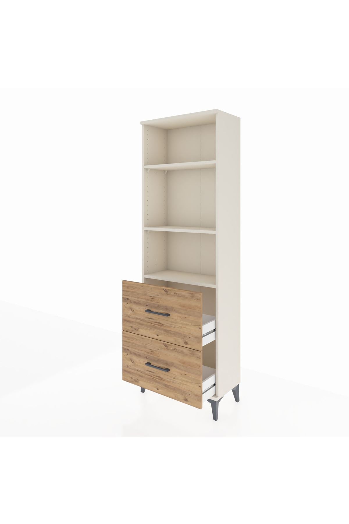 Arges Dolap 3 Raflı 2 Çekmeceli 60x30x182 Aytaşı-Çam