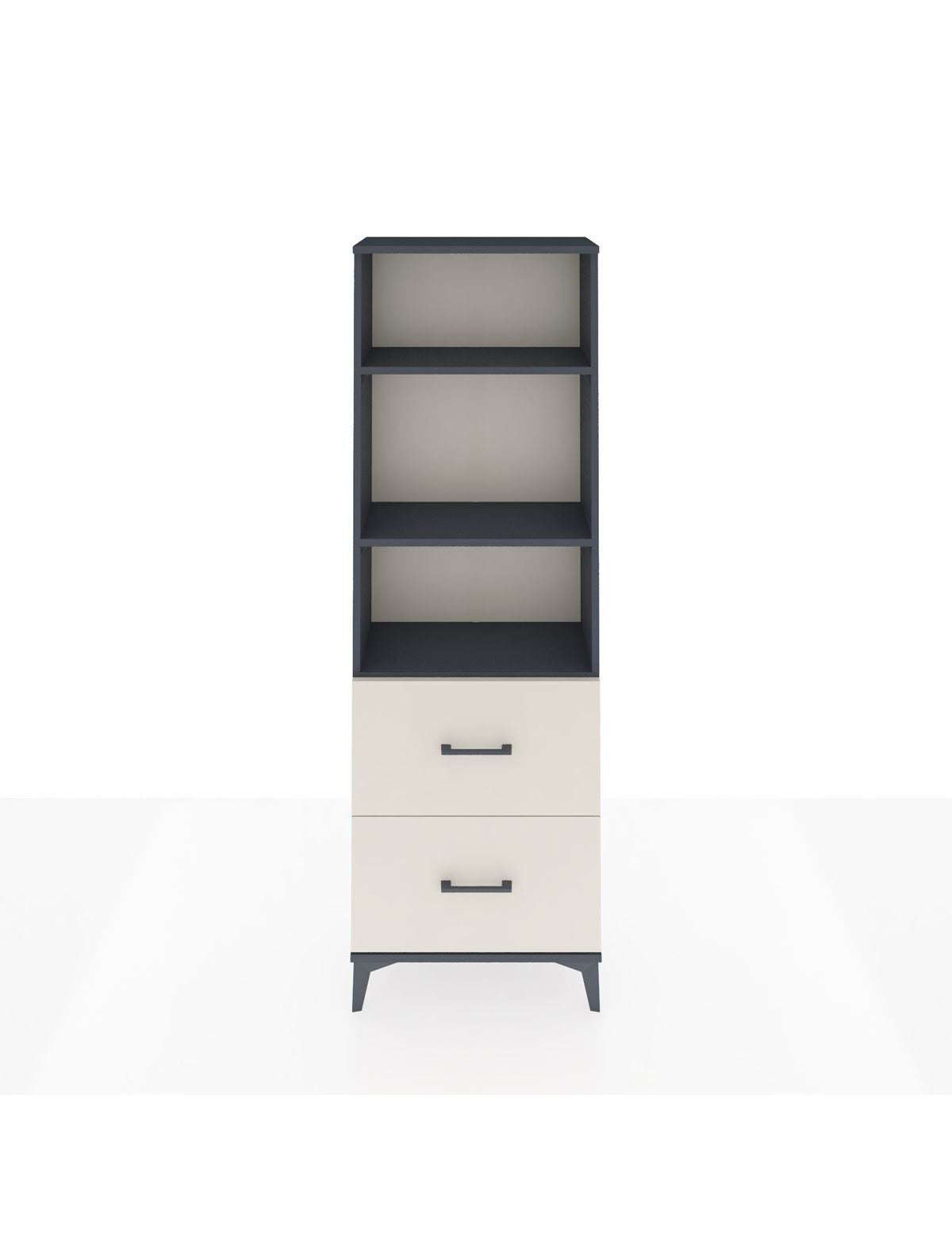 Arges Dolap 3 Raflı 2 Çekmeceli 60x30x182 Antrasit-Aytaşı