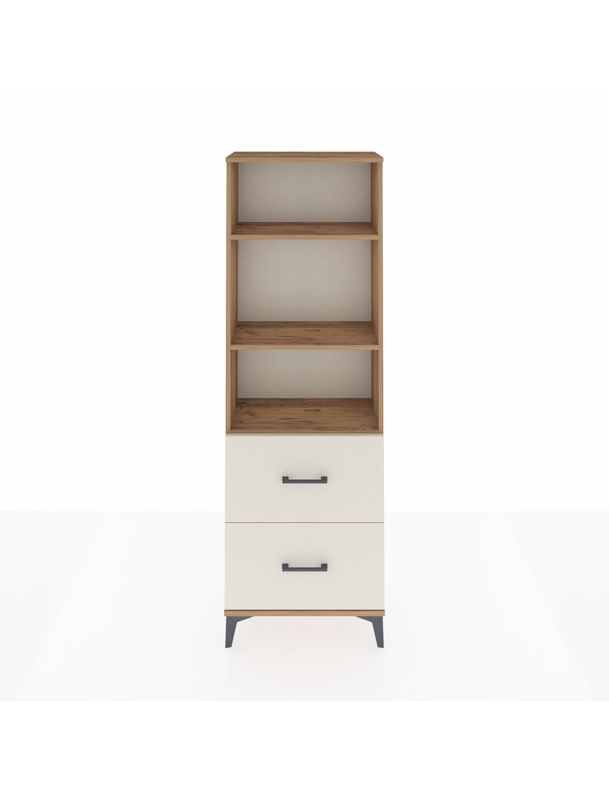 Arges Dolap 3 Raflı 2 Çekmeceli 60x30x182 Çam-Aytaşı