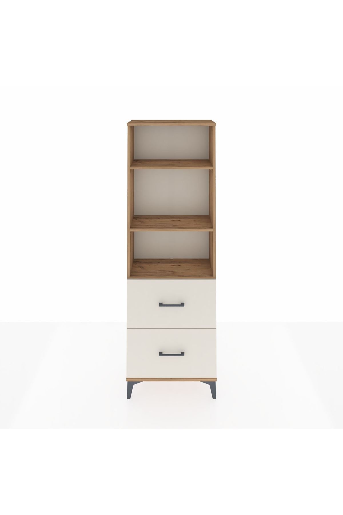 Arges Dolap 3 Raflı 2 Çekmeceli 60x30x182 Çam-Aytaşı