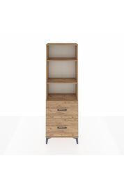 Arges Dolap 3 Raflı 2 Çekmeceli 60x30x182 Çam-Çam