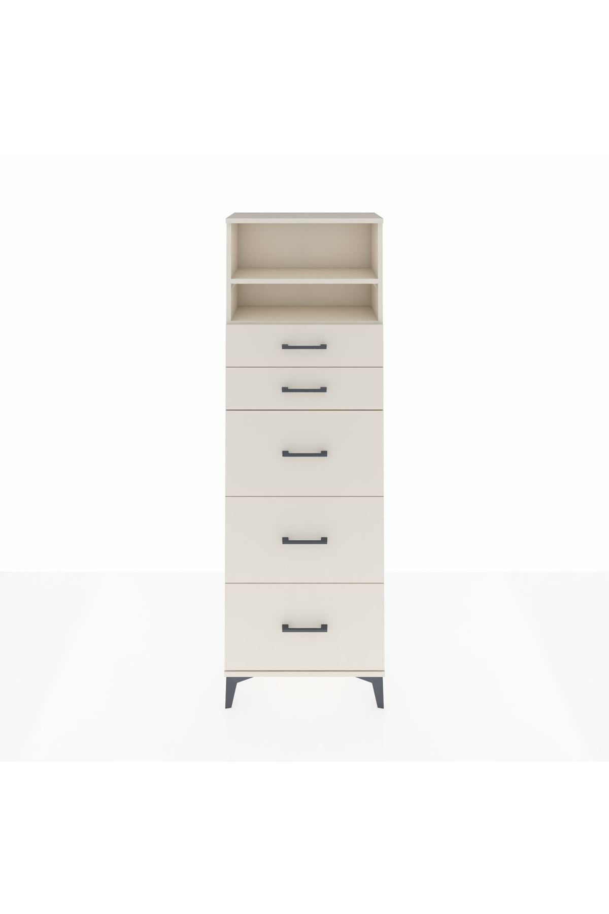 Arges Dolap 2 Raflı 5 Çekmeceli 60x30x182 Aytaşı-Aytaşı