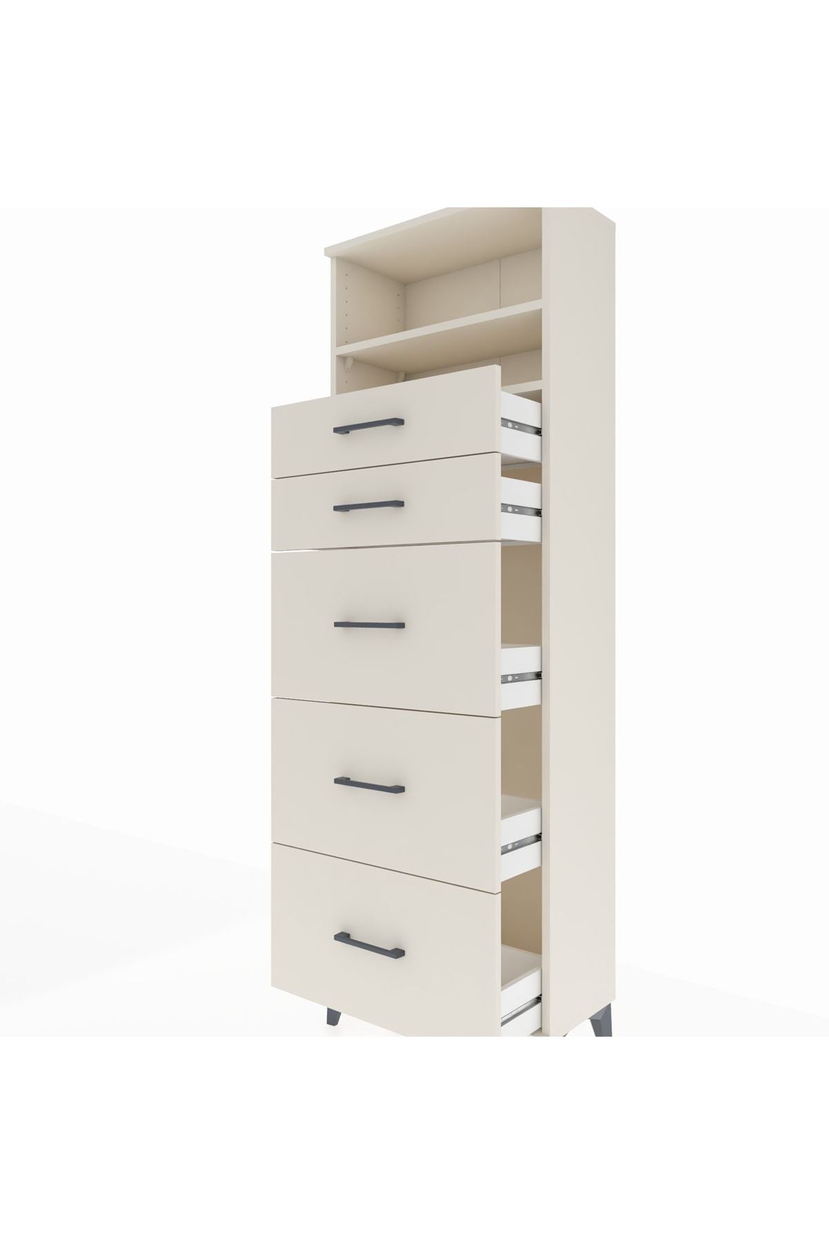 Arges Dolap 2 Raflı 5 Çekmeceli 60x30x182 - S23M050V1A