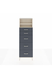 Arges Dolap 2 Raflı 5 Çekmeceli 60x30x182 Aytaşı-Antrasit