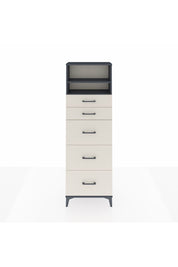 Arges Dolap 2 Raflı 5 Çekmeceli 60x30x182 Antrasit-Aytaşı