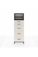 Arges Dolap 2 Raflı 5 Çekmeceli 60x30x182