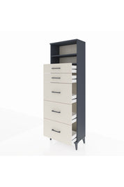 Arges Dolap 2 Raflı 5 Çekmeceli 60x30x182 - S23M050V4A