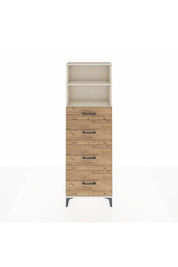 Arges Dolap 2 Raflı 4 Çekmeceli 60x30x182 Aytaşı-Çam