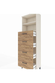 Arges Dolap 2 Raflı 4 Çekmeceli 60x30x182 Aytaşı-Çam