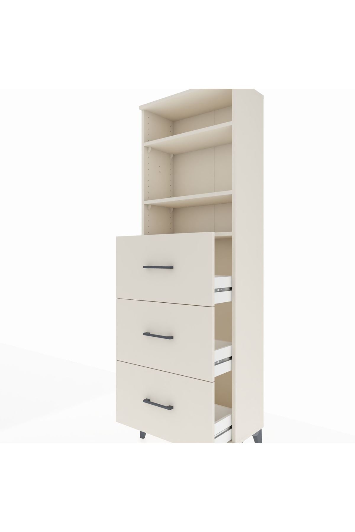 Arges Dolap 3 Raflı 3 Çekmeceli 60x30x182 Aytaşı-Aytaşı