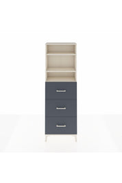 Arges Dolap 3 Raflı 3 Çekmeceli 60x30x182 Aytaşı-Antrasit