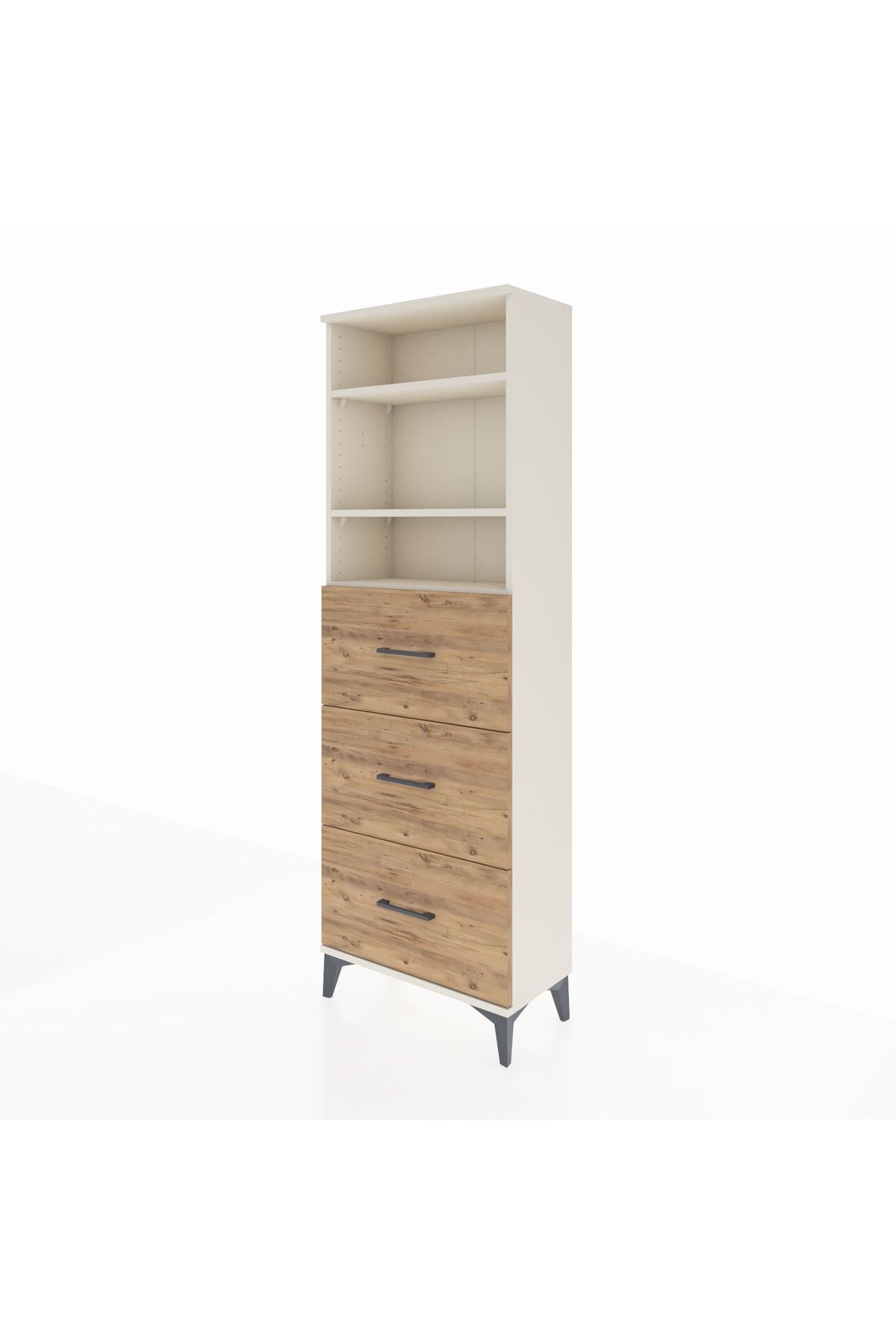 Arges Dolap 3 Raflı 3 Çekmeceli 60x30x182 Aytaşı-Çam