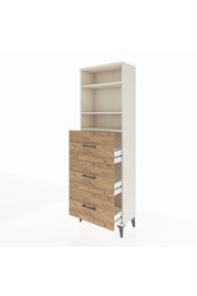 Arges Dolap 3 Raflı 3 Çekmeceli 60x30x182 Aytaşı-Çam