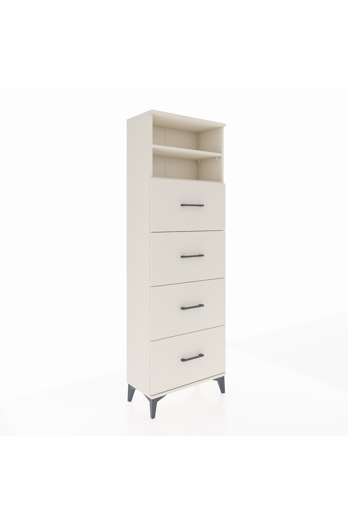 Arges Dolap 2 Raflı 4 Çekmeceli 60x30x182 - S23M053V1A