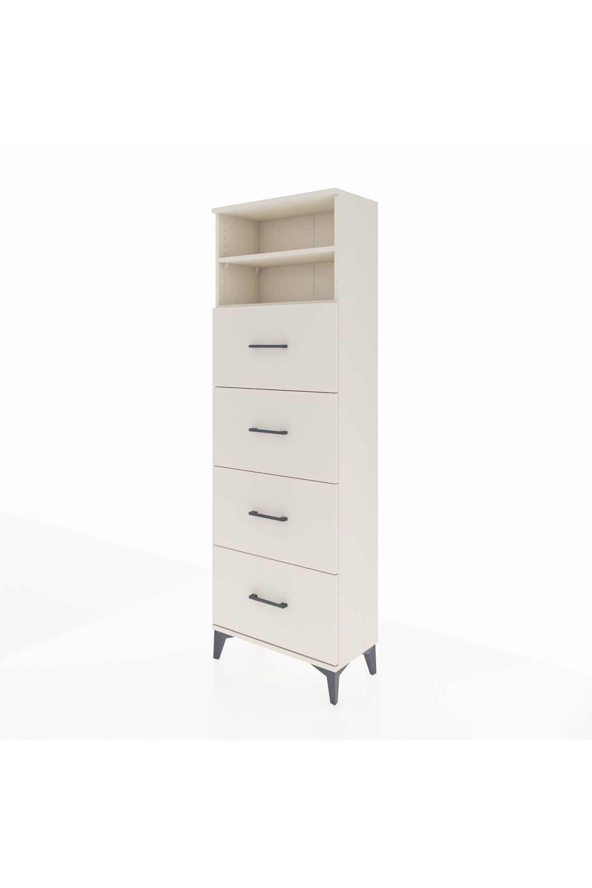 Arges Dolap 2 Raflı 4 Çekmeceli 60x30x182 - S23M053V1A
