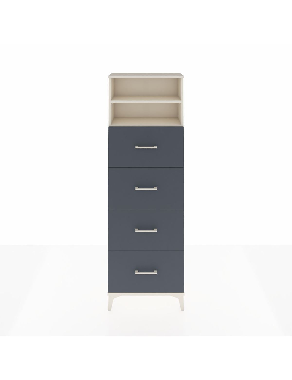 Arges Dolap 2 Raflı 4 Çekmeceli 60x30x182 Aytaşı-Antrasit