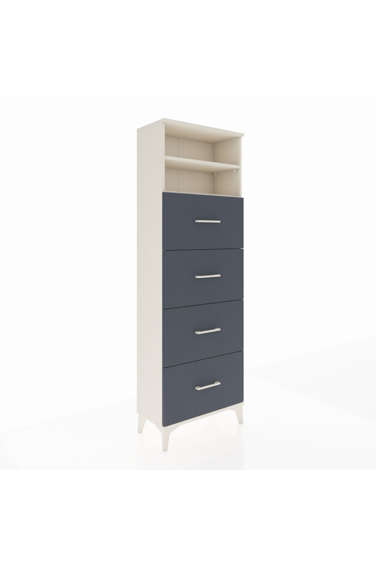 Arges Dolap 2 Raflı 4 Çekmeceli 60x30x182 - S23M053V2A