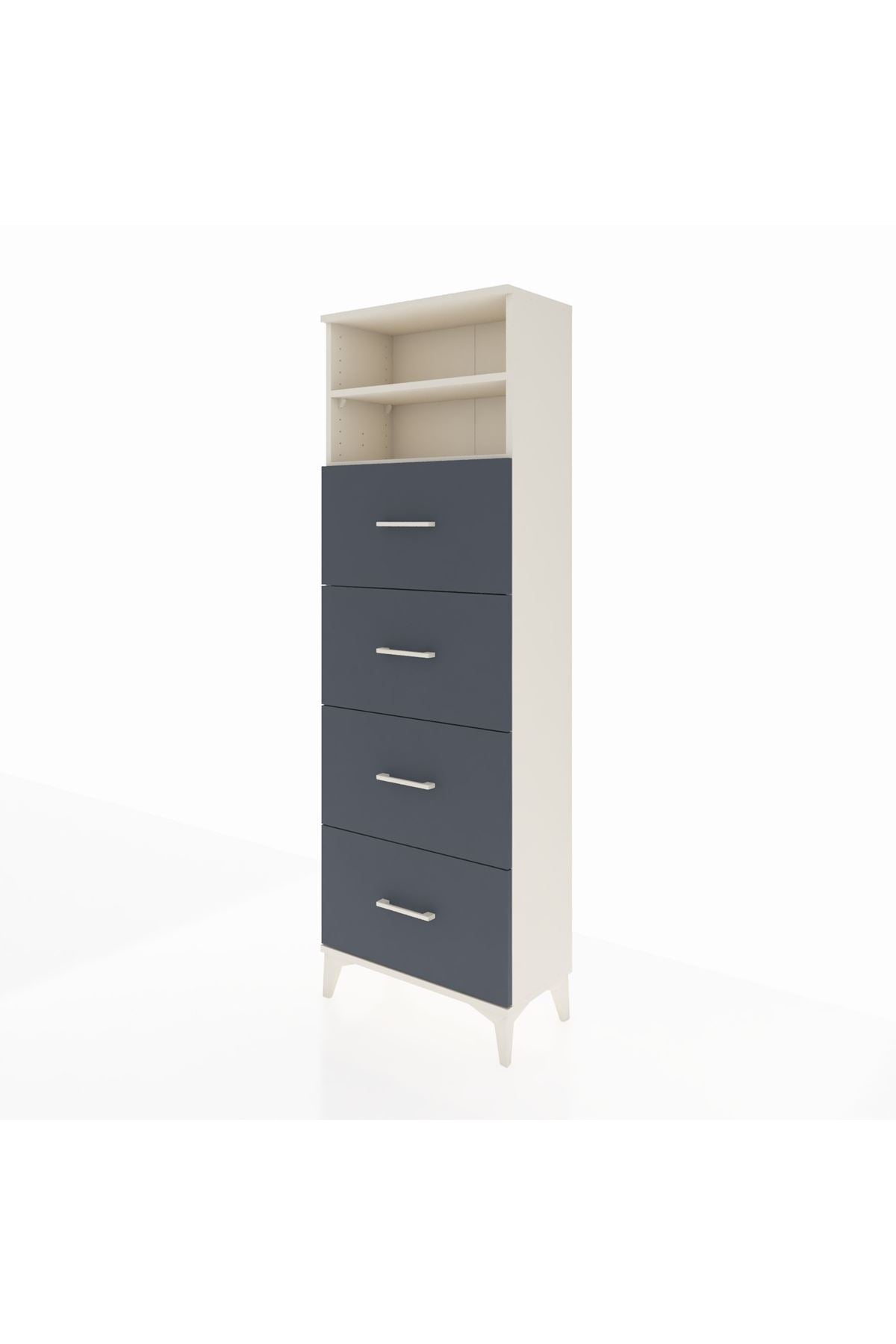 Arges Dolap 2 Raflı 4 Çekmeceli 60x30x182 - S23M053V2A