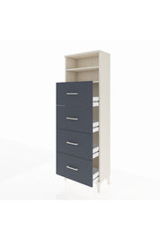 Arges Dolap 2 Raflı 4 Çekmeceli 60x30x182 - S23M053V2A
