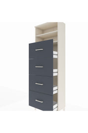 Arges Dolap 2 Raflı 4 Çekmeceli 60x30x182 - S23M053V2A