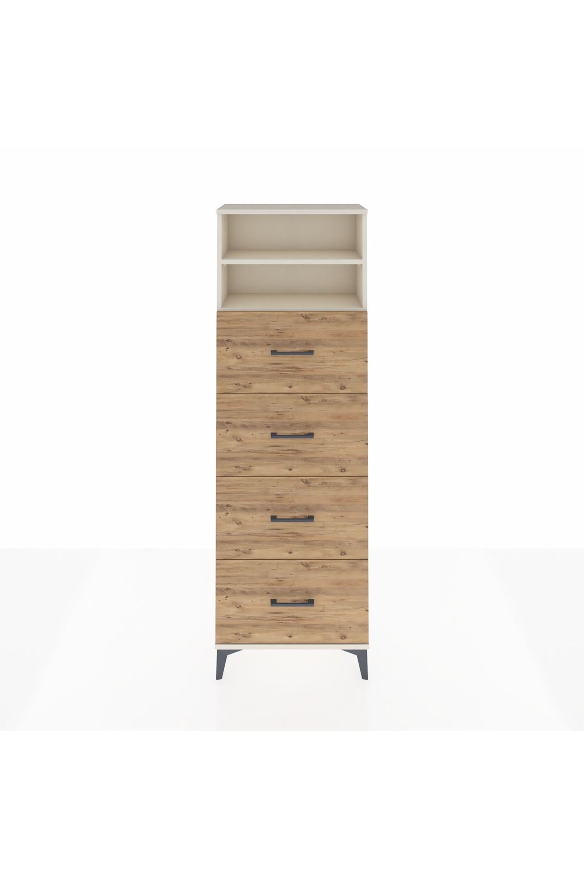 Arges Dolap 2 Raflı 4 Çekmeceli 60x30x182 Aytaşı-Çam