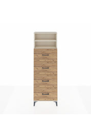 Arges Dolap 2 Raflı 4 Çekmeceli 60x30x182 Aytaşı-Çam